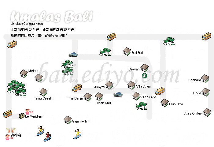 巴厘岛旅游地图-北京青年旅行社安途旅游网