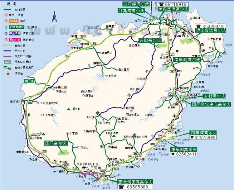 海南高尔夫球场分布图,海南图片库高清图片